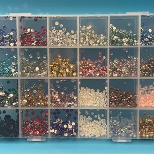 Mixed Flatback Rhinestones Craft & Nail Art Lot